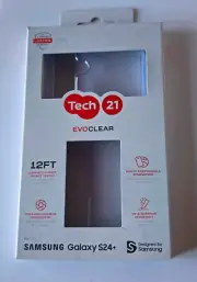 NEW Original Tech21 EVO CLEAR Case for Samsung Galaxy S24+ Plus in Retail Pkg