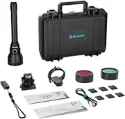 OLIGHT Javelot Turbo 2 Kit 1800 Lumen Powerful Rechargeable Tactical Flashlight with Dual-Switch LED Hunting Light for Search&Rescue (Black)