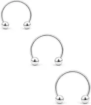 [NewkeepsR] Horseshoe Circular Nose Septum Rings 20G/18G/16G Surgical Steel Lip Eyebrow Piercing Jewelry for Women