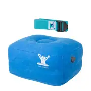 Posture Therapy Small Inflatable Block & Healing Aqua Strap/Yoga Belt Bundle-Use