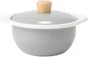 Fuji Enamel Enamel Container Cocotte Cotton Series Light Gray 15cm CTN-15C.LG