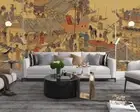 3D Court Painting Colorful Self-adhesive Removeable Wallpaper Wall Mural