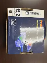 Century 10/3 50ft Lighted Triple Tap Extension Cord Part #D17556050
