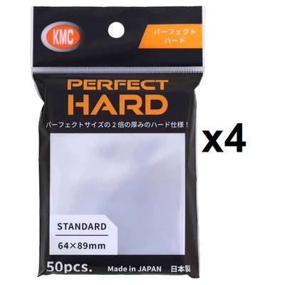 200 KMC Perfect HARD Inner Sleeves Card Protectors Barrier Standard 64 x 89mm 4x