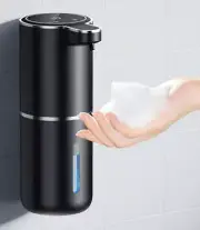 Black Automatic Foaming Soap Dispenser with Rechargeable Battery, Touch Contr...