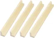 GARVALON 4pcs Wooden Domino Racks Multi Use Displaying Holders for DIY Alphabet Games Natural Domino Bases for Creative Projects and Early Childhood Education
