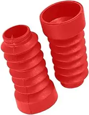Motorcycle Front Shock Covers Motorcycle Front Rubber Fork Boots Gaiters Sleeve 2pcs Fork Dust Covers Gaiters Boots Shock Rubber Fit for Dio Jog 50 90 Fork Guards(Red)