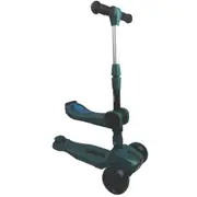 Supermax Pro Max 2-in-1 Kids Foldable Scooter & Ride On - Green