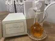 Vintage Avon Cruet Patchwork Cologne Set Decorative Bottle Decanter NIB