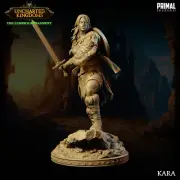 Female Barbarian - Kara Miniature Fits D&D Pathfinder Forgotten Realms War TTRPG