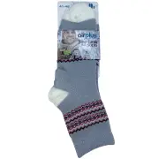 Socks AirPlus Aloe Cabin - Moisturizing Socks - Grey Red/Black Patterns - Size 41-46