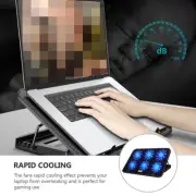 ICE COOREL A9 Gaming Laptop Cooler Pad Phone Stand W/ 6 Cooling Fans LED Lights