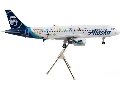 Airbus A320 Commercial Aircraft "Alaska Airlines - Fly With Pride" White with Bl