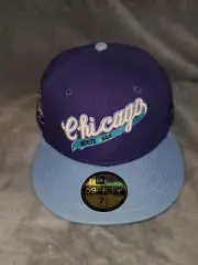 NEW ERA 59 FIFTY MLB CHICAGO WHITE SOX PURPLE SKY FITTED HAT SZ 7 1/2 MENS NEW