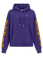 [Off-White] Off-White-Tape Arrow Felpe Viola-Uomo XL Purple