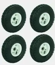 Set of 4 10 in Haul-Master Pneumatic Tire Wheel GO CART 4.10/3.50-4 KNOBBY tread