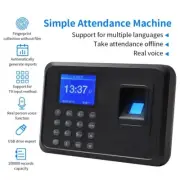 Electric Time Clock Recorder Employee Attendance Machine USB Fingerprint 5V