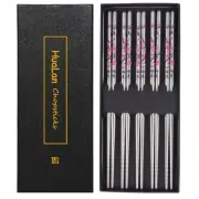 Stainless Steel Chopsticks, Metal Alloy Chopstick, Reusable Non-slip Design C...