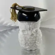Vintage Avon DR HOOT Sweet Honesty Cologne 4 oz Graduation Owl Black cap