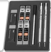 - Metal Mechanical Pencil Set, 2 Sizes, 0.5 & 0.7Mm, Mechanical Pencils, Sketchi