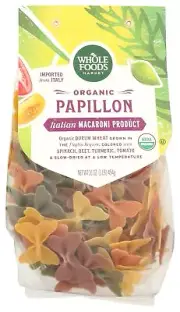 Whole Foods Market Organic Pasta Papillon with Roots & Vegetables 16 Ounce