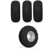 TDR 4pcs 145/70-6" Wheels for ATV, Go Kart, Buggy, Scooter, UTV, and Quad - 4PR Knobby Tire with 142 lbs Load Capacity 50cc 70cc 90cc 110cc 125cc