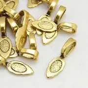 10 Antiqued Gold Jewelry Bails Glue On Pendant Hangers Jewelry Supplies 26mm