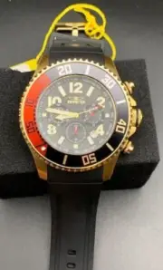 Invicta Pro Diver Men's Watch - 48mm, Black Dial, Gold Case
