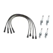 Bosch Ignition Leads + 4 x Denso Spark Plugs for Kia Rio BC A5D 1.5 00 - 05