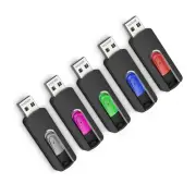 5 Pack 4GB USB Flash Drives USB 2.0 Flash Drive Slide Retractable USB Memory ...