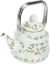KOCKSHION Enamel Tea Kettle Hot Water Kettle for Induction Gas Stoves Portable Lightweight Teapot for Various Teas Craftsmanship for Optimal Boiling Efficiency