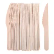 Ozoffer 250PCS Eco-Friendly Wooden Cutlery Set Disposable Wood Bulk Buy Knives