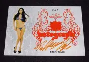 2015 Benchwarmer TIFFANY TAYLOR Sin City #75 Orange Foil Autograph/21 PLAYBOY