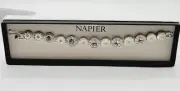 Napier Enamel Bracelet Silver tone Crystal Accent 7.5 in