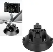 Camera Suction Cup Mount, 4.6 Inch Pump-actived Vacuum Suction Mount Compatible with Action Cameras, 1/4 and 3/8 Inch Thread, Cold Shoe