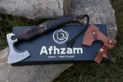 Handmade Carbon Steel Viking Axe & Knife With Gift Box For Hunting & Hiking