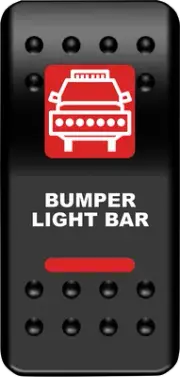 Moose Racing Rocker Switch Red Bumper Light Bar 2106-0551