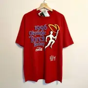 NWT Vintage 1996 Olympic Torch Relay Coca-Cola Single Stitch Graphic Tee - XL