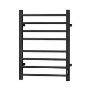 Devanti Heated Towel Rail 8 Square Bars with Timer Electric Heater Warmer Rack
