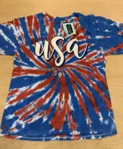 Simply Southern USA Red White And Sweet T-shirt Youth Size L BNWT