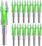 IsMwav 12PCS Lighted Nocks for Arrows with .204 Inside Diameter, High-Visibility Lighted Nocks, Lighted Arrows Nocks Green
