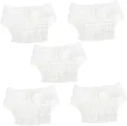 HOODANCOS 5Pcs Washable Newborn Diapers Soft Reusable Cloth Diapers for Breathable and Leak Resistant Comfortable for Months Portable Nappy