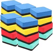 GRADENEVE 20Pcs Magnetic Whiteboard Eraser Portable Chalkboard Cleaners for School Office Home Felt Cloth Compact for