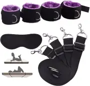 Bed Bondage Restraints Set for Couples Wrist and Ankle Strap Blindfold Bed BDSM