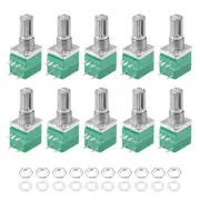 20K Ohm Variable Resistors Single Rotary Carbon Film Taper Potentiometer 10pcs