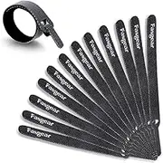 Fasgear 50 PCS Reusable Hook and Loop Cable Ties, 15cm x 1cm Black Nylon Velcro Cord Straps, Wire Organizer, 5.9 Inch