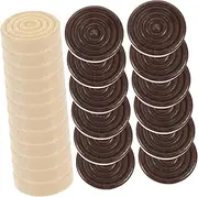 TOYANDONA 24pcs Wooden Checkers Game Pieces Set Round Chessmen Game Piece for Checkers Replacement Child-Friendly Educational Toy
