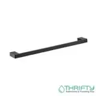 Matt Black Single Towel Rail 800mm