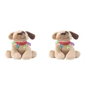 2x Mary Meyer Taggies Buddy Dog Soft Plush 30cm Stuffed Animal Toy Baby 0+ Beige
