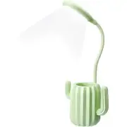 Lertenys Wireless Desk Lamp with Adjustable Brightness Touch LED Reading Lamp Desk Lamp with Pencil Pot Office Decor - Green